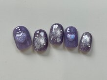 ネイルメゾン 天神店(NAIL MAISON)/うるうるパープルハート¥9000