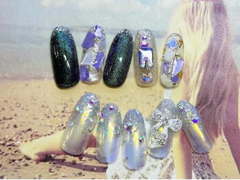 アン ジョーヌドラゴ/【自爪ネイル】寒色ネイル