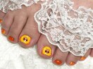 向日葵★フットネイル