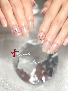 リメイク(Re:make)/ワンカラーリボンネイル