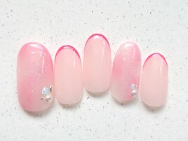 ピンクニュアンスネイル