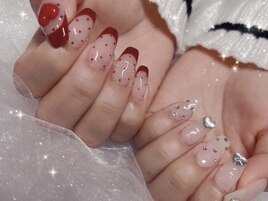 フレンチ×ドットネイル &nbsp;¥8000