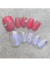 タネモト(Tanemoto)/8月フットネイル￥7700