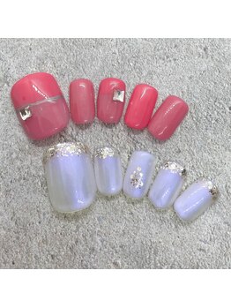 タネモト(Tanemoto)/8月フットネイル¥7700