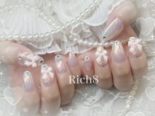 ネイルアンドまつげエクステ リッチエイト 原宿店(Rich8)/オーロラワンカラー＋パーツ