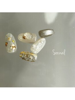 ソーネイル(Soo.nail)/2月定額ネイルシンプルデザイン