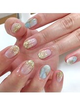 アイラッシュアンドネイル専門店 クラル(CURAR)/ターコイズネイル￥7980