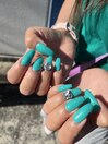 ロングネイル　ワンカラー