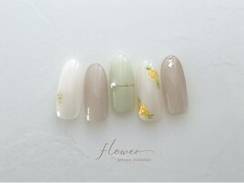 春デザイン☆ミモザネイル