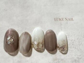 ルークネイル(LUKE NAIL)/大人ニュアンスシェルネイル　春