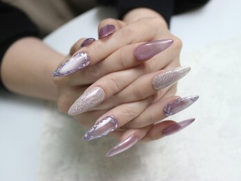 ネイルズイブ マーチ 天満店(nails ibu MARCH)/うるちゅるパープル