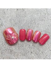 タネモト(Tanemoto)/8月フットネイル￥7700