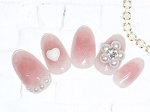 アルセア 上野御徒町店(Alcea)/チークネイル　ハート　パール