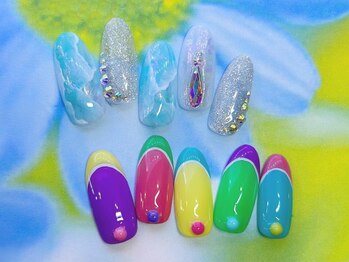 アン ジョーヌドラゴ/【自爪ネイル】カラフルネイル