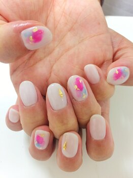 アイラッシュアンドネイル専門店 クラル(CURAR)/塗りかけネイル￥7980