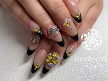 ネイルスタジオ アンビエント 表町店(Nail Studio ambient)/黒フレンチ