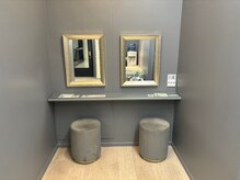 パウダースペースを完備♪コテなども貸し出しできます