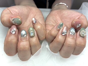 アールケーネイル 中野坂上(RK nail)/ビー玉　水光マグ　ストーン