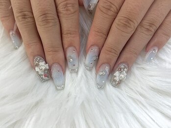 韓国風水色チークネイル