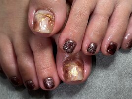 秋フットネイル