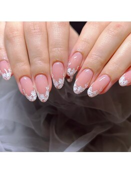 ネイルサロン リン(Lin)/レースフレンチネイル