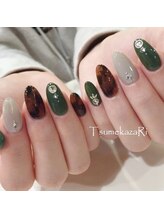 ツメカザリ 西金沢店(TsumekazaRi)/＊くすみカラー×べっ甲＊