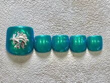 レイネイル 岐阜茜部店(RAY NAIL)/オーロラエメラルド