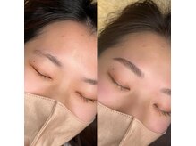 眉毛にパーマをかけて眉癖改善【ハリウッドブロウリフト】