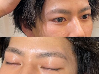 モク 大阪梅田店(MOK)の写真/《骨格似合わせ◇眉毛ワックス》黄金比率で印象激変!!眉毛カット/毛量調整(間引き)/眉毛メイク付♪