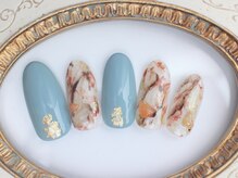 ネイルサロン あかねいろ/秋冬　大理石風　アート