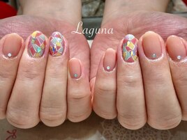 ステンドグラス風ネイル