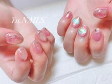 ユーネイルズ 恵比寿(Yu.NAILS.)/オーロラうるうるネイル◎氷
