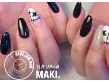 ブルージャムネイル(BLUE.JAM.nail)/シックなハロウィンネイル☆