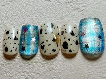 ネイルビート(NAIL BEAT)/チェックネイル　ニュアンス