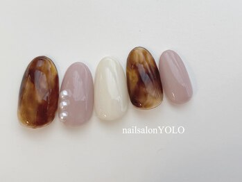 ヨロ(YOLO)/べっ甲/シンプル/オフィス