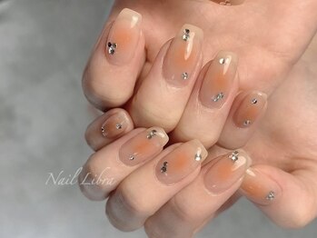 ネイルリブラ(Nail Libra)/オレンジチークネイル