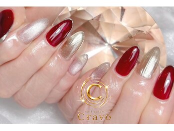 クラーヴォ 本店(Cravo)/ボルドーで魅せる秋ネイル