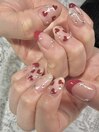 バレンタインネイル