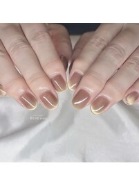 ブラウンマグネットネイル