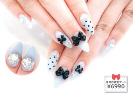 3月の特別ジェル¥6990☆黒リボン