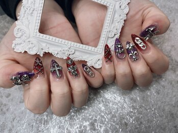 スノーネイルサロン 新宿店(Snow nail salon)/シルバーパーツネイル