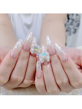 クイーンズビューティーサロン 新宿本店(Queen's beauty salon)/長さだし リボン パラジェル