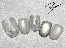 ☆アイシーグレー天然石ネイル☆