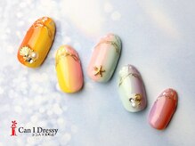 キャンアイドレッシー ヨコハマ元町店(Can I Dressy)/海/オレンジネイル/レインボー