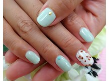 プルミエ ネイル(Premier Nail)/ワンカラー＋２本アート