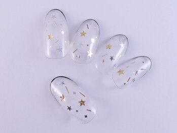 ネイルアンドまつげエクステ テラ 銀座店(Terra)/ジェル付け放題　クリアネイル