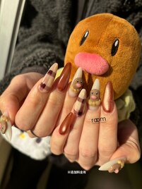 ３Dパーツ×スカルプ