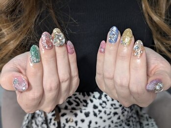 リ イノ ネイル ダツモウ(Re:ino)の写真/ポリジェル長さ出し◎お好きなデザイン＆爪の長さや形もお任せ！理想の指先に♪【定額フルアート￥8000~】