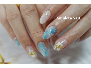 アムレート ネイル 蕨(Amuleto NaiL)/天然石風ネイル