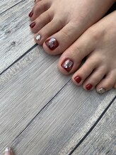 ネイルズビー 国府店(Nail's be)/ボルドーフットネイル